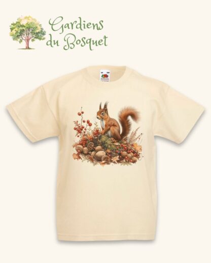 T-shirt enfant naturel écureuil